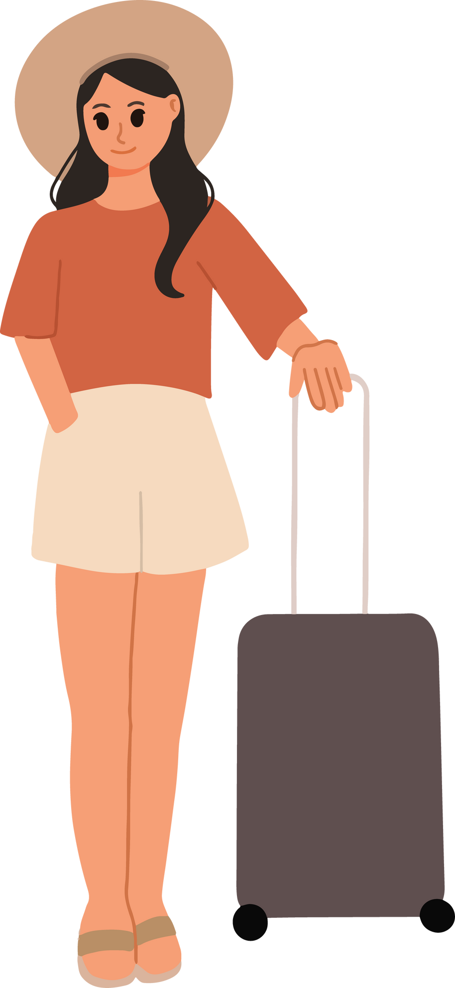 woman bring a suitcase